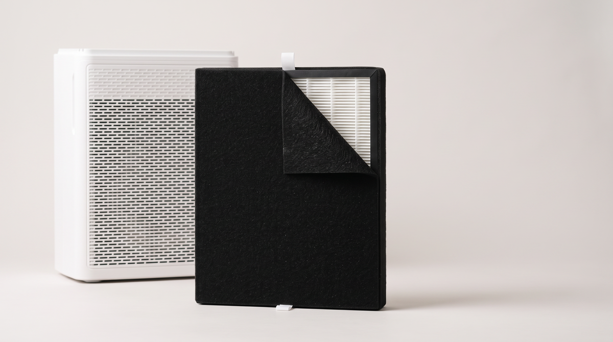 Von three-stage filter next to the Von Air Purifier